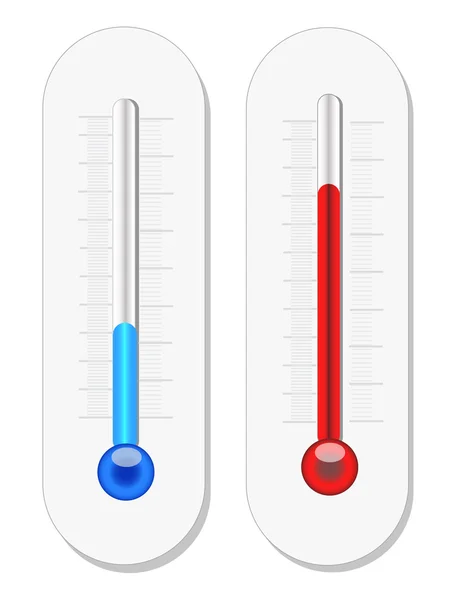 Χειμώνα καλοκαίρι θερμόμετρο — Διανυσματικό Αρχείο