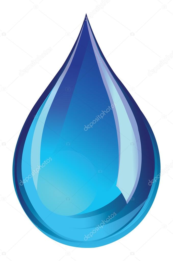 Green water droplet icon