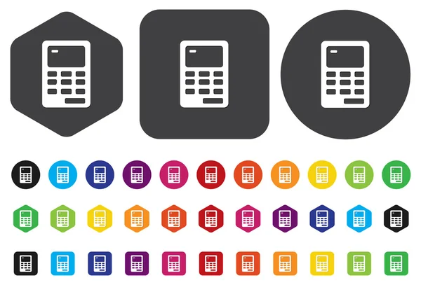 Web element calculator icon — Stock Vector