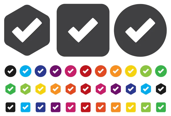Marca de verificación botón — Archivo Imágenes Vectoriales