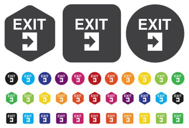 icons.Vector çıkış simgeler çıkın. vektör