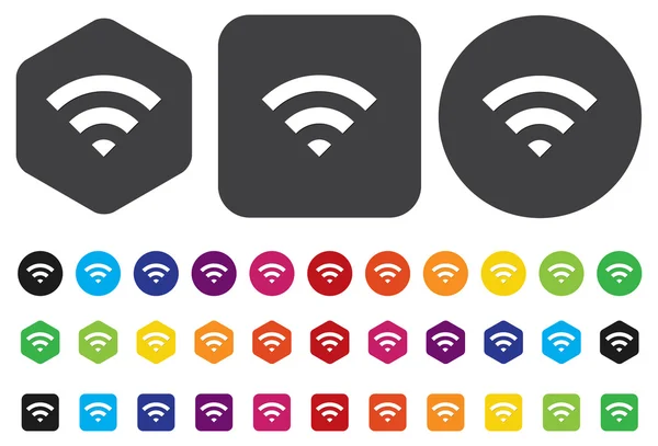 Icônes wifi pour un usage professionnel ou commercial — Image vectorielle