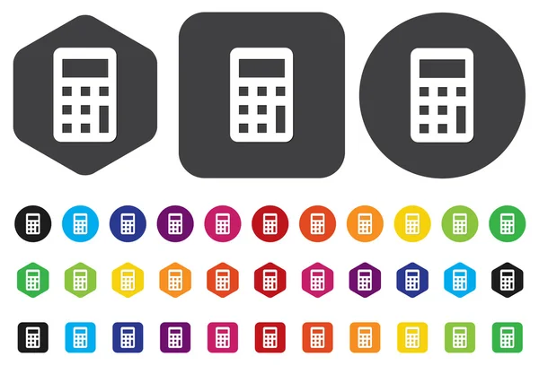 Web element calculator icon — Stock Vector