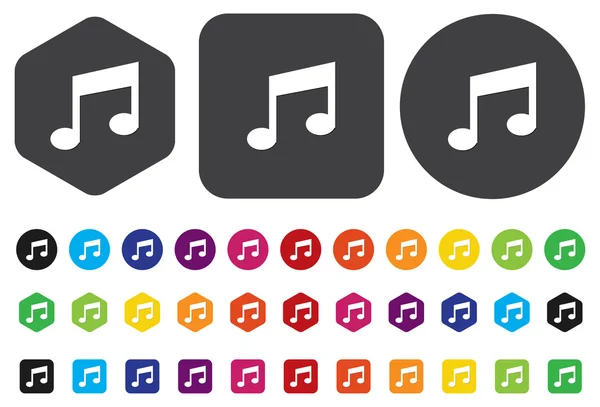 Music note button — Stock Vector