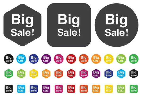 Big sale button — Stock Vector