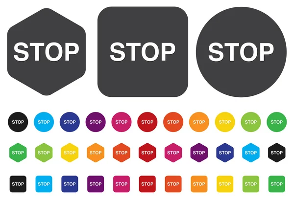 STOP button — Stock Vector