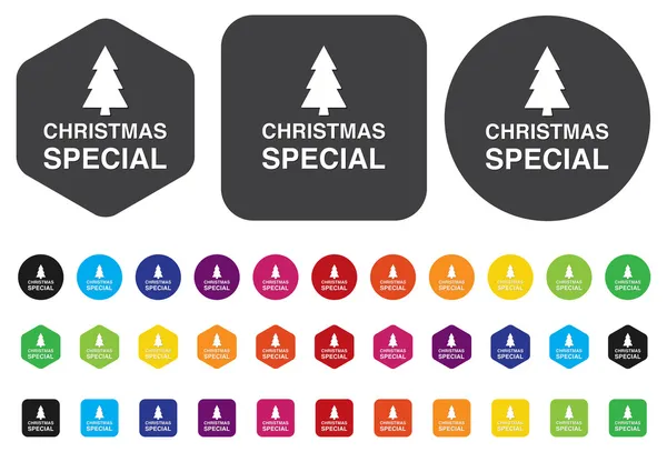 Christmas special button — Stock Vector