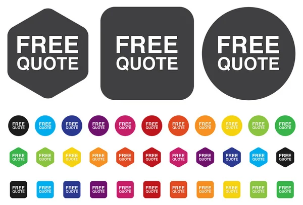 Free quote button — Stock Vector