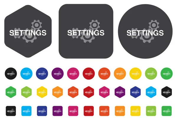 Settings  buttons — Stock Vector