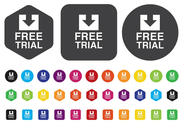 Free trial button — Stock Vector