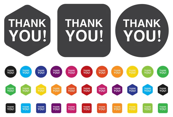 Thank you button — Stock Vector