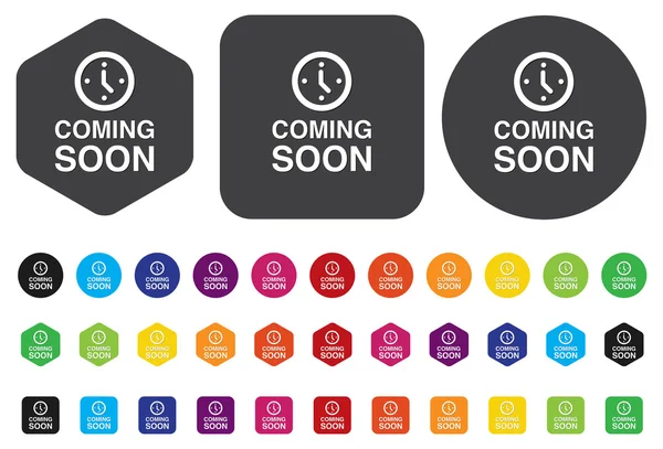 Coming soon button — Stock Vector