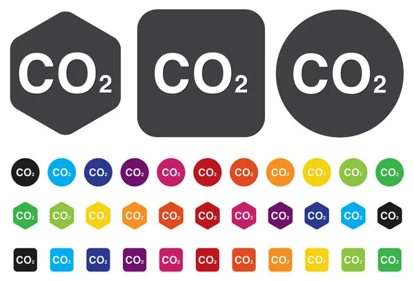 Icono de dióxido de carbono — Vector de stock