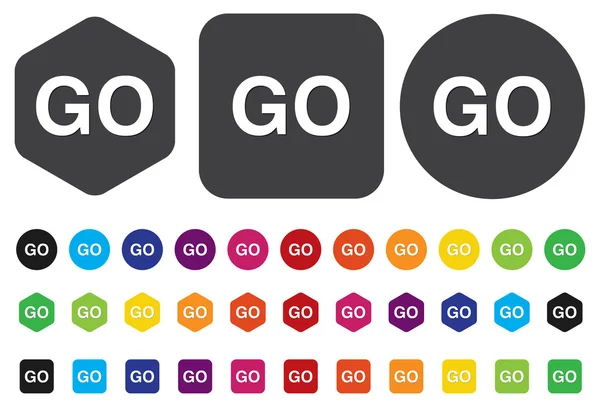 Go icon — Stock Vector