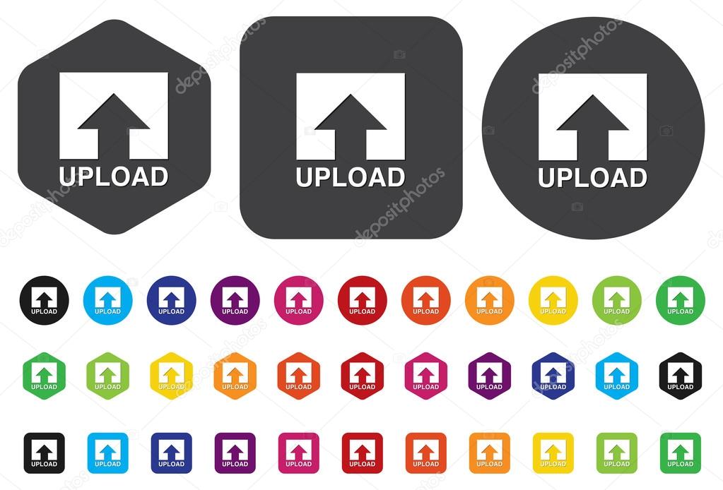 Upload Button, Upload icon and button