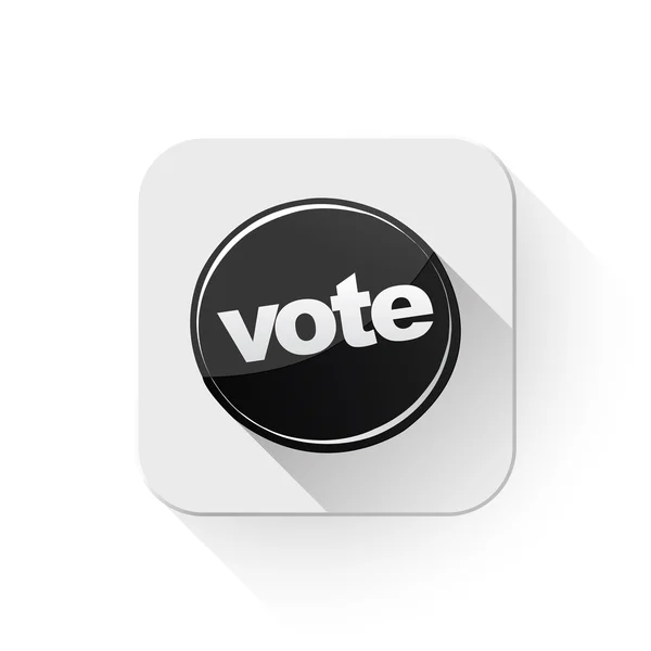 アプリケーション ボタンの上の長い影とアイコンを投票します。 — ストックベクタ
