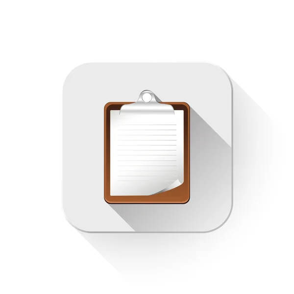 アプリケーション ボタンの上の長い影をチェック リストの図 — ストックベクタ
