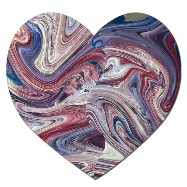 Herz mit abstrakten Mustern zum Valentinstag — Stockfoto