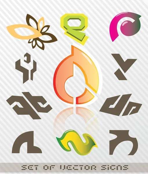 Ensemble d'icônes. 11 signes — Image vectorielle