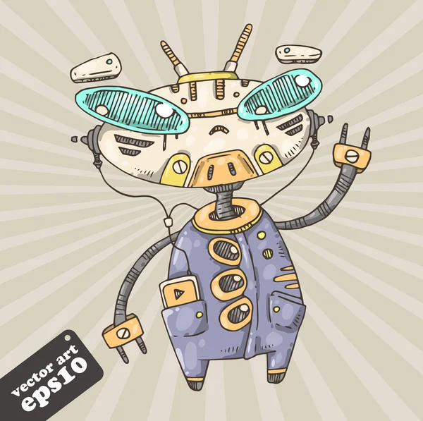 Robot alien — Image vectorielle