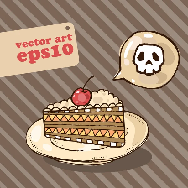 Dekorativ tårta — Stock vektor