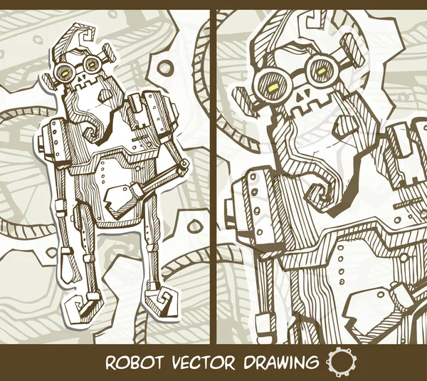 Robô. Ilustração vetorial —  Vetores de Stock
