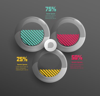 Kavramsal vektör tasarım şablonu. bilgi grafikleri ögesi