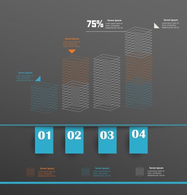 Kavramsal vektör tasarım şablonu. bilgi grafikleri ögesi
