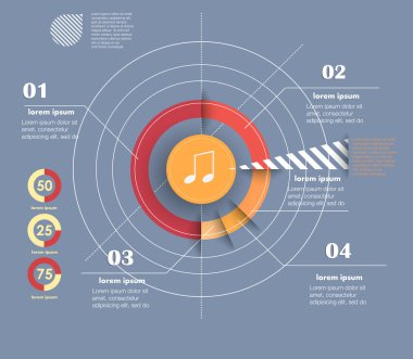 Kavramsal vektör tasarım şablonu. bilgi grafikleri ögesi