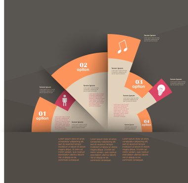 Kavramsal vektör tasarım şablonu. bilgi grafikleri ögesi