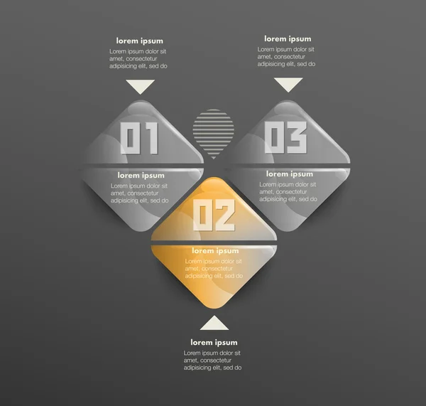 Plantilla de diseño vectorial conceptual. elemento de infografía — Archivo Imágenes Vectoriales