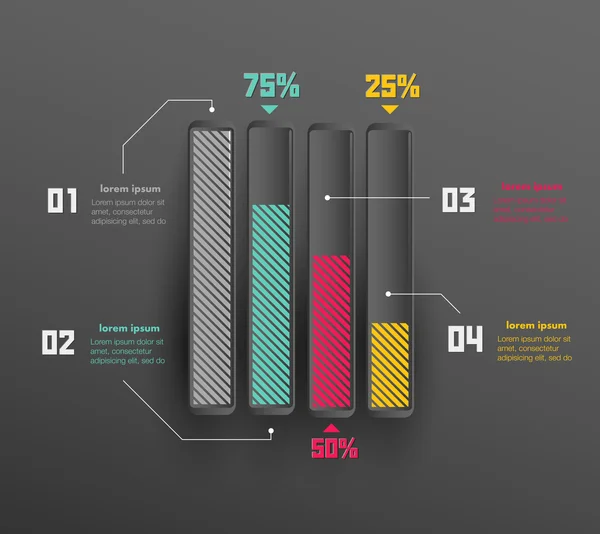 Modello concettuale di progettazione vettoriale. elemento infografico — Vettoriale Stock