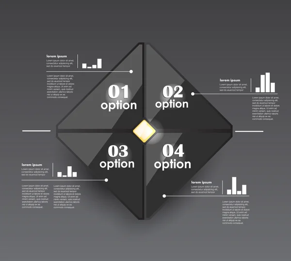 Modello concettuale di progettazione vettoriale. elemento infografico — Vettoriale Stock