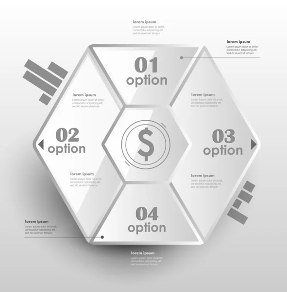 Konceptuell vektor Design mall. infografiskt element — Stock vektor