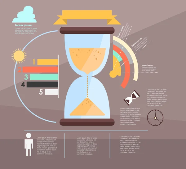 Infografik. Zeit — Stockvektor