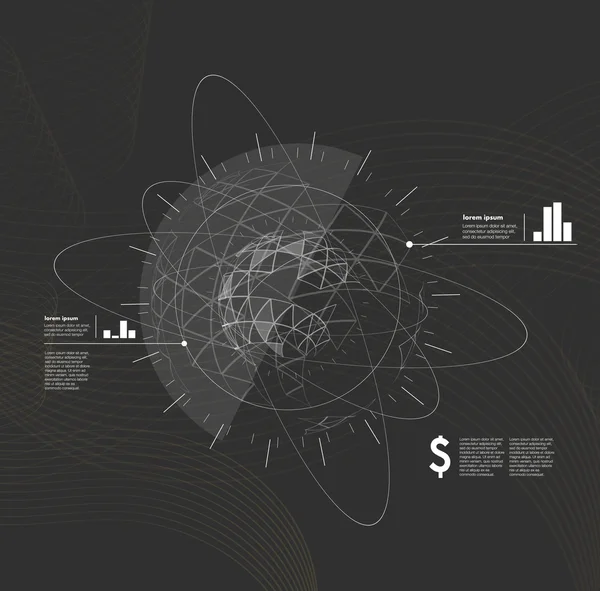 Conceptual vector Design template. infographics element — Stock Vector