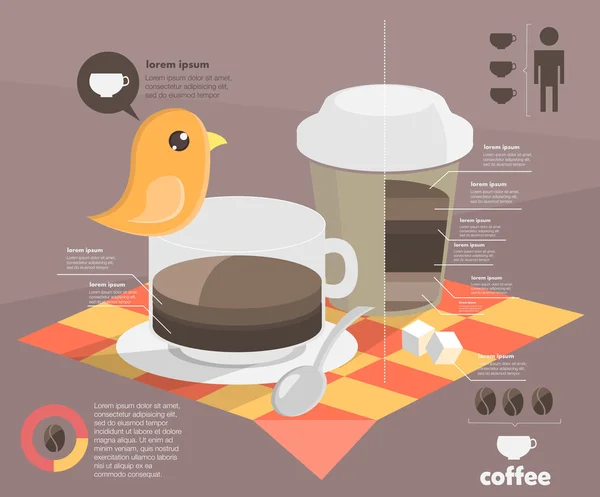 Infographie. café — Image vectorielle