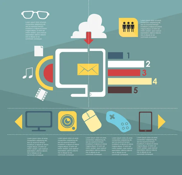 Infografía. Dispositivos — Vector de stock