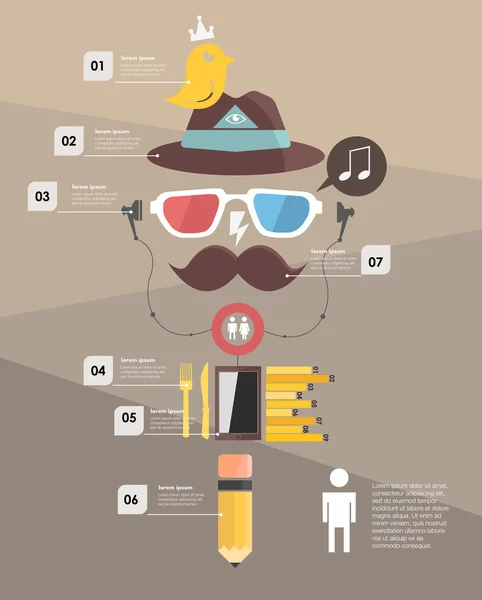 Infographic. hipster