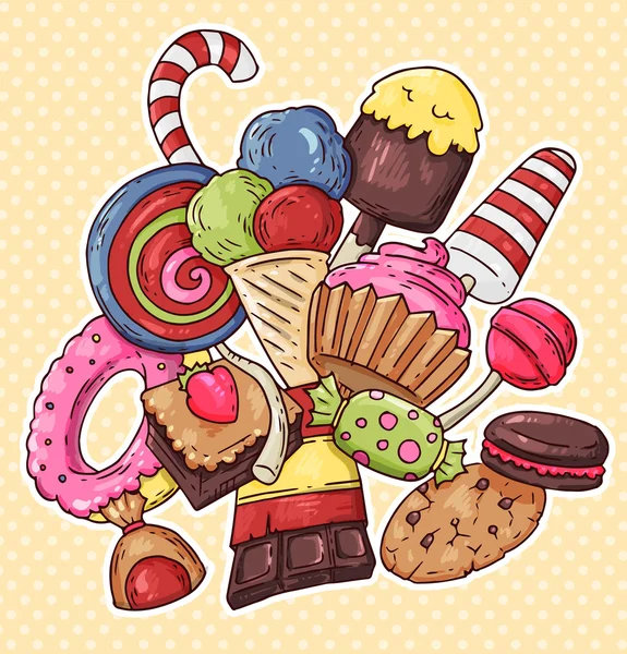 Süßigkeiten-Set — Stockvektor