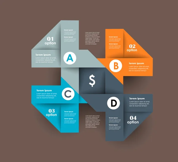 Conceptual vector Design template. infographics element — Stock Vector