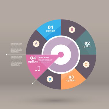 Kavramsal vektör tasarım şablonu. bilgi grafikleri ögesi