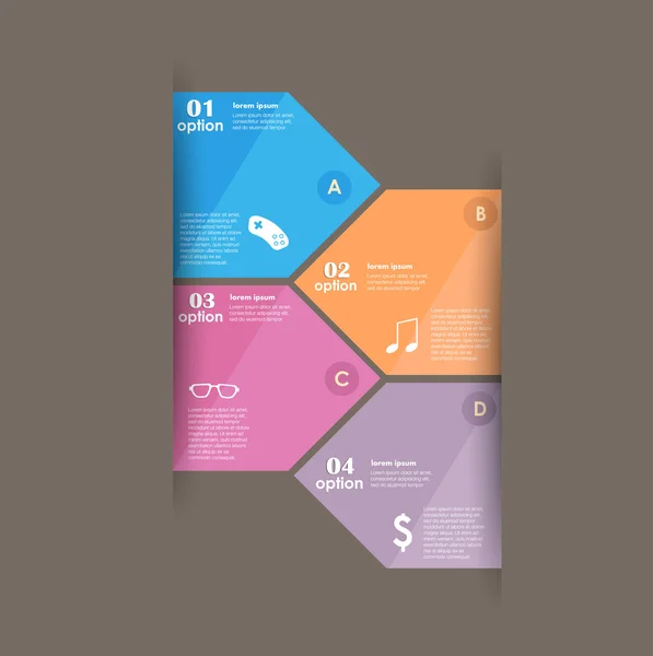 Plantilla de diseño vectorial conceptual. elemento de infografía — Vector de stock