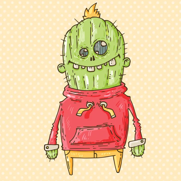 Cactus monster — Stockvector