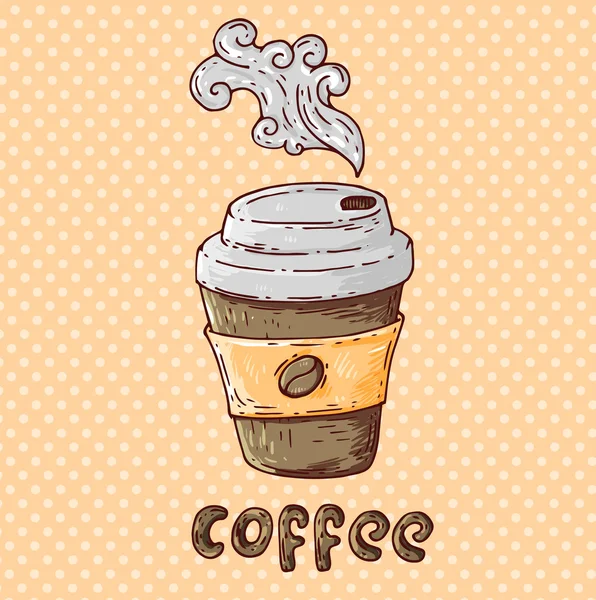 Heißer Kaffee — Stockvektor