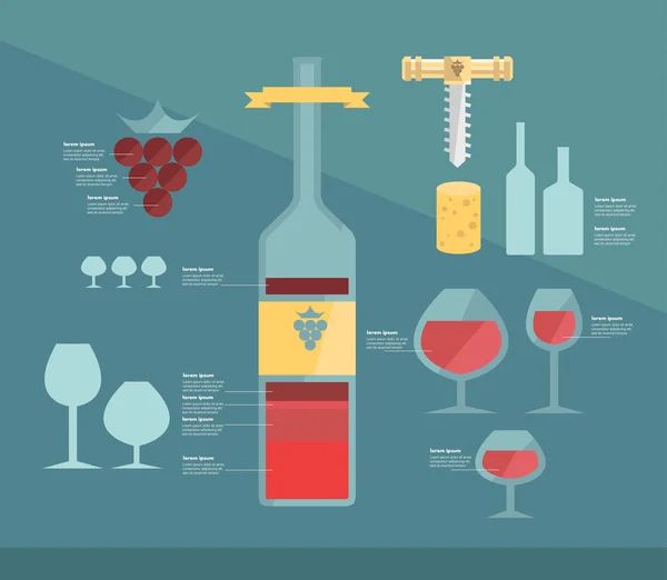 Infográfico de vinho . Ilustrações De Bancos De Imagens Sem Royalties