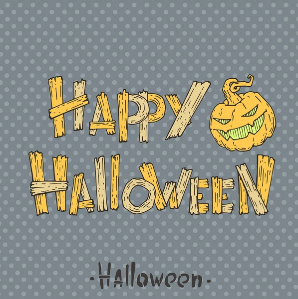 Joyeux texte d'Halloween — Image vectorielle