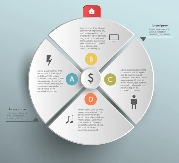 Conceptual vector Plantilla de diseño . — Vector de stock