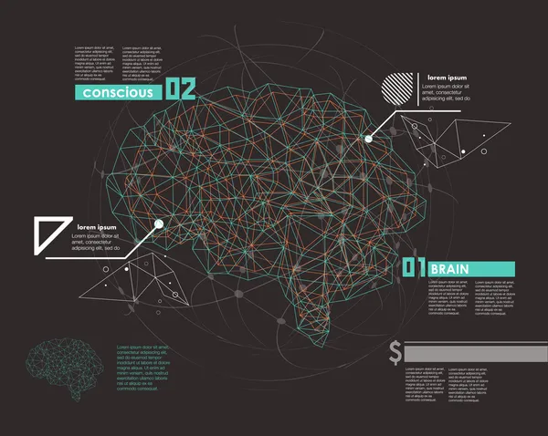 Графический мозг — стоковый вектор
