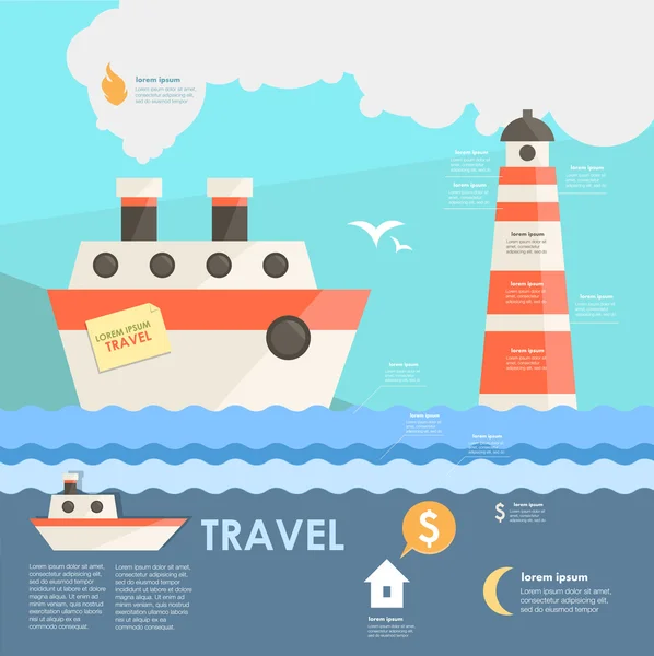 Reizen infographic — Stockvector